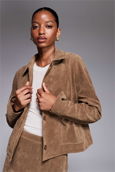 Куртка из искусственной замши с эксклюзивным карманом на пуговицах спереди co-ord артикул 151333806