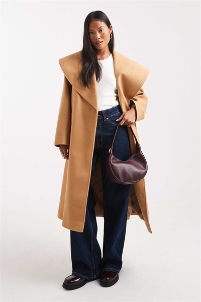 Классическое пальто с запахом артикул 143379812