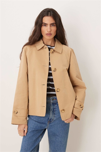 Укороченный тренч бежевого цвета артикул 152931579