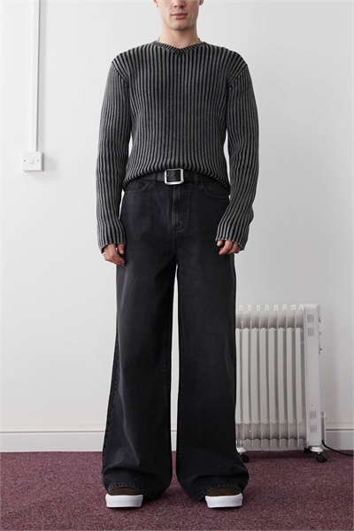 Джинсы с широкими брючинами X003 артикул 136475072