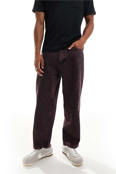 Джинсы свободного кроя с эффектом перекрашивания артикул 149153178