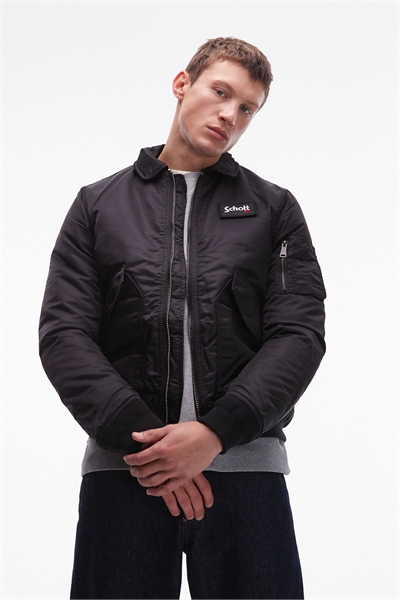 Крошечная утепленная куртка с логотипом, карманом на молнии и деталями в черном цвете артикул 152190412