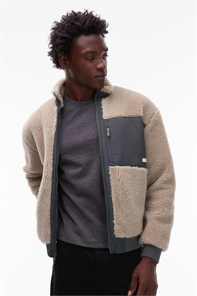 Флисовая кофта из дубового шерпа с застежкой-молнией артикул 150481702