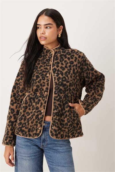 Куртка с леопардовым принтом артикул 150083099