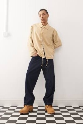 Куртка-коуч бежевого цвета артикул 141220413