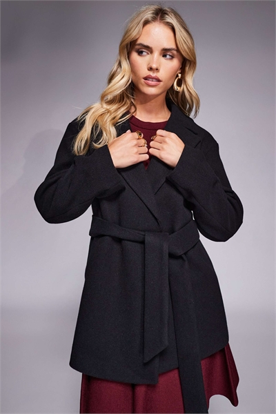 Элегантное пальто с запахом артикул 149597505