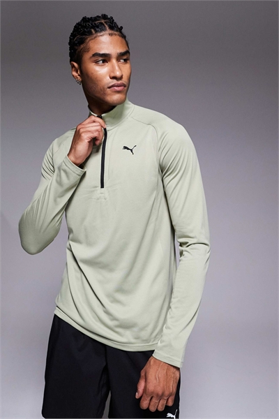 Тренировочная кофта Tad Tech Fabric Mix с 1/4 молнией, зеленого цвета артикул 144133678