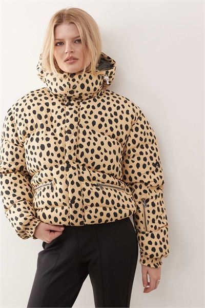 Шикарная пуховая куртка - гепард в нескольких цветах артикул 153760608