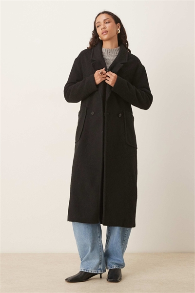 Оверсайз пальто черного цвета артикул 148922593