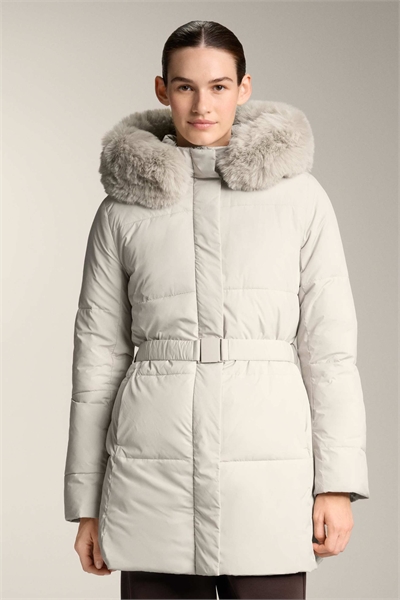 Водоотталкивающая утепленная куртка-миди из материала primaloft® в цвете «камень» артикул 153712562