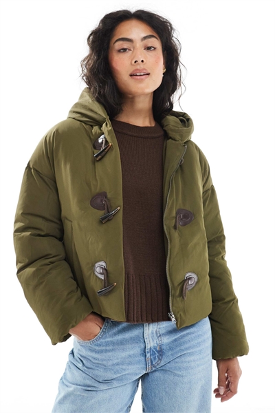 Куртка с откидными деталями, оливкового цвета артикул 149857854