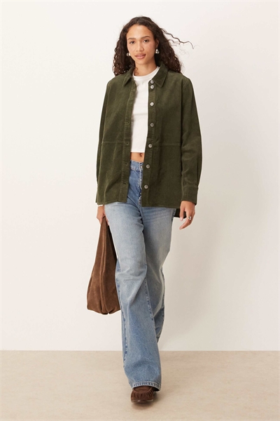 Свободный крой, куртка-рубашка из хаки артикул 143701916