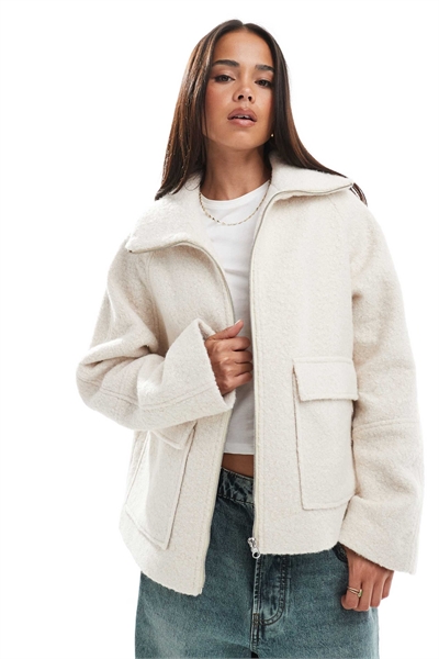 Уютное пальто Харрингтон с карманами артикул 142116328