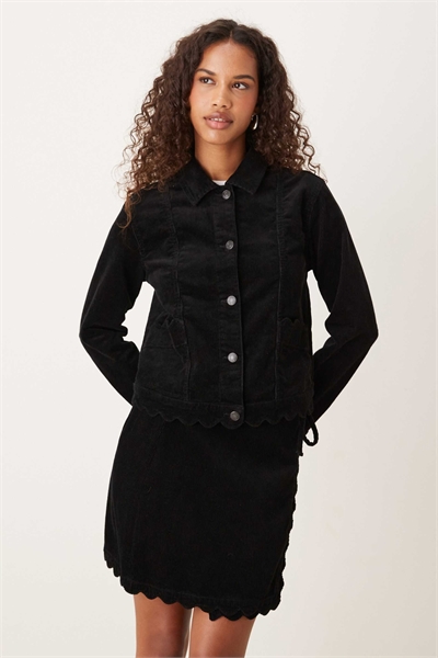 Комплект из куртки с отделкой из тесьмы и брюк черного цвета артикул 150263815