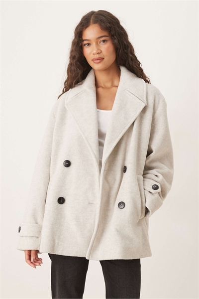 Двубортный пиджак цвета «кость» артикул 148676159