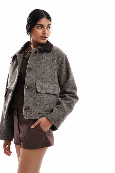 Куртка с воротником из смешанной шерсти артикул 142912522