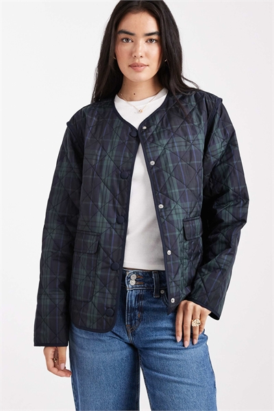Стеганая клетчатая куртка артикул 149384142