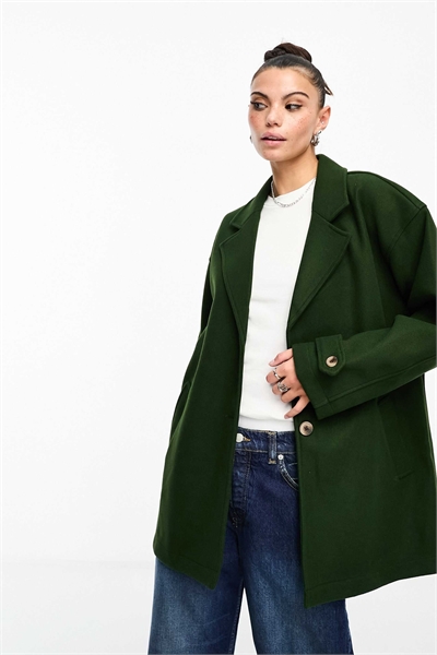 Оверсайз-блейзер свободного кроя цвета хаки артикул 132336627