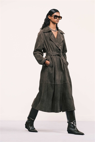 Тренч из замши премиум-класса артикул 144907215