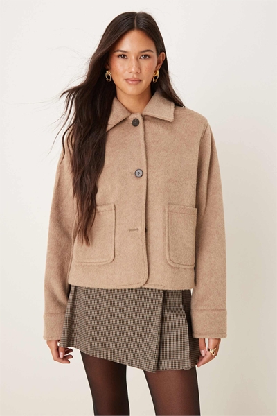 Куртка на пуговицах в грибном цвете артикул 148922588