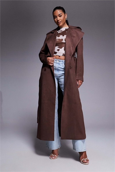 Тренч Kira из искусственной замши артикул 147691385