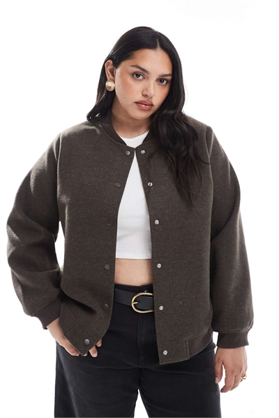 Куртка-бомбер шоколадно-коричневого цвета артикул 148518912