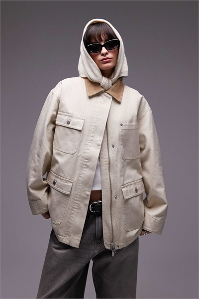 Куртка-барн свободного кроя для работы артикул 141380394