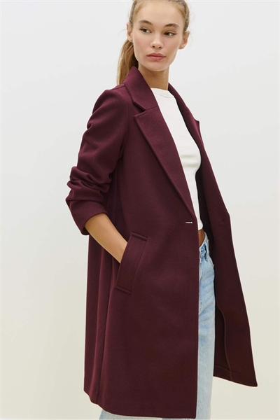 Миди-пальто на пуговицах с мягкой на ощупь поверхностью артикул 151030596