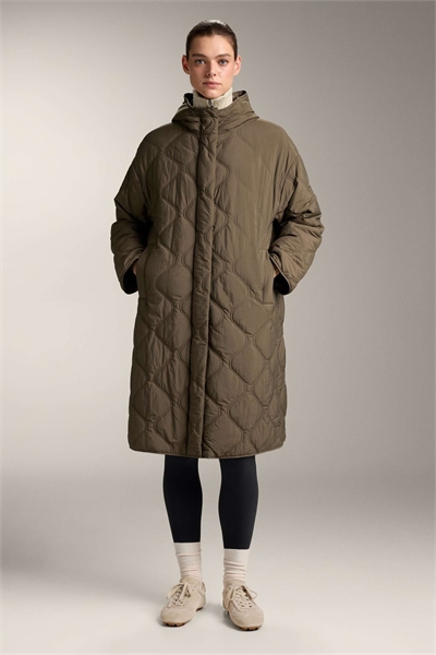 Длинная водоотталкивающая куртка с набивкой из аэрогеля fellex® коричневого цвета артикул 151668358