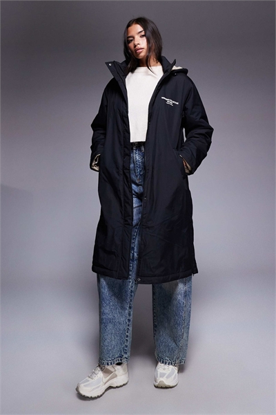 Пальто Weekend Collective с длинным рукавом, подкладкой из борг и графическим рисунком в черном и кремовом цветах артикул 143301049