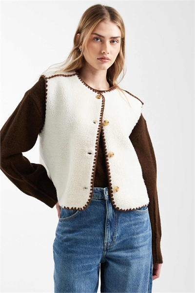 Флисовый жилет Borg с отстрочкой артикул 148857282