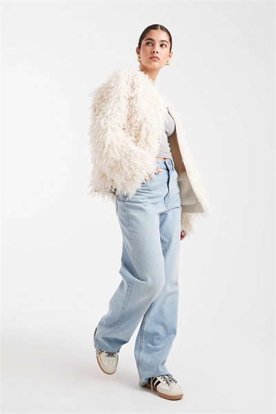 Двусторонняя куртка из искусственного меха и замши в монгольском стиле артикул 151319085