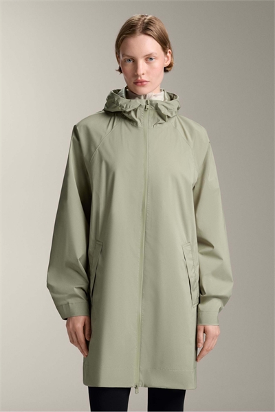 Сверхлегкая водонепроницаемая длинная куртка 10k, легко складывающаяся, светло-хаки артикул 150512042