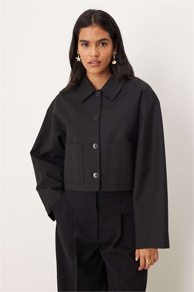 Короткий приталенный пиджак из смешанной ткани с хлопком co-ord артикул 150177855