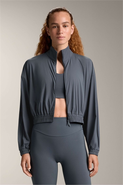 Легкая куртка с прохладным прикосновением, антрацитово-синего цвета артикул 151639478