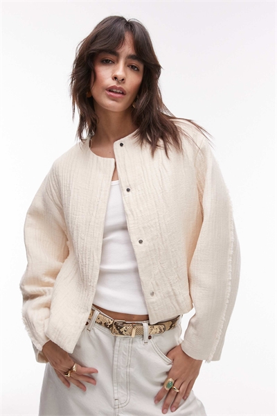 Хлопковый пиджак со спущенными плечами артикул 147146672