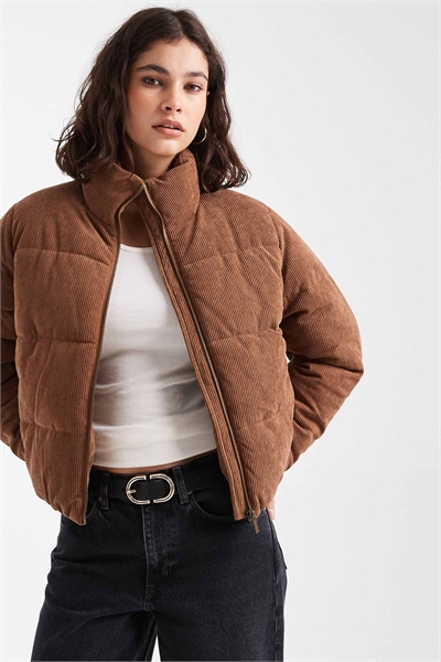 Укороченная пуховик на шнурке артикул 151897752