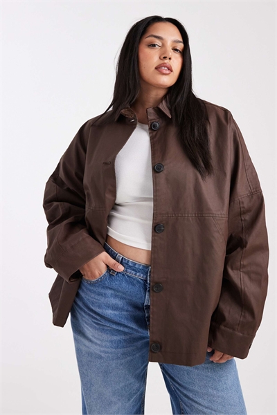 Куртка-харрингтон ASOS DESIGN Curve из вощеной ткани артикул 142913925