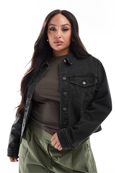 Джинсовая куртка в стиле вестерн ASOS DESIGN Curve артикул 140662961