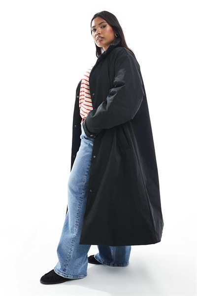 ASOS DESIGN: приталенная утепленная куртка длинного кроя для полных артикул 142202984