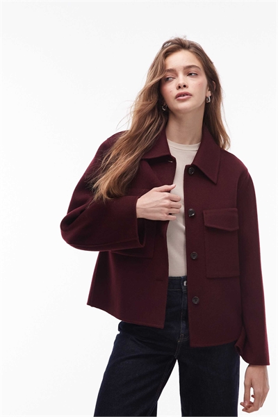 Двухслойная шерстяная куртка с застежкой на пуговицах и карманами спереди артикул 149244908