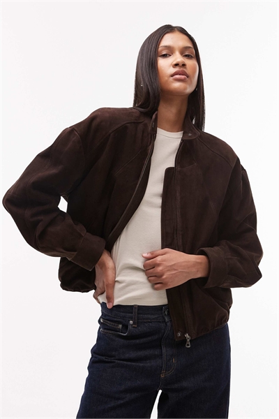 Бомбер из натуральной замши артикул 147554707