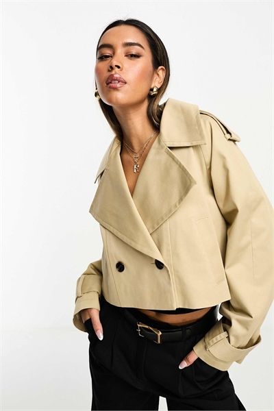 Укороченный тренч артикул 132384045