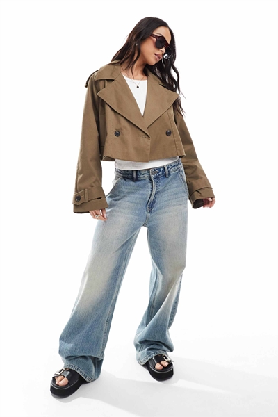 Укороченный тренч артикул 132419530