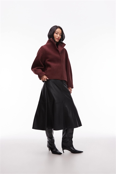 Шерстяной короткий пиджак с высоким воротником артикул 151749717