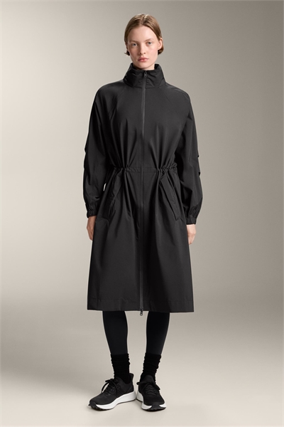 10k водонепроницаемая суперлегкая длинная куртка с утеплителем черного цвета артикул 150931228