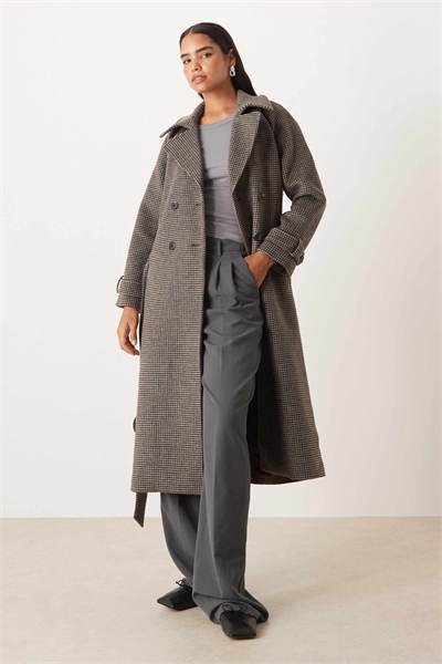 Макси-тренч из смешанной шерсти артикул 152002154