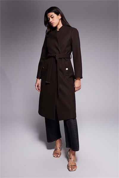 Пальто с поясом артикул 151521197