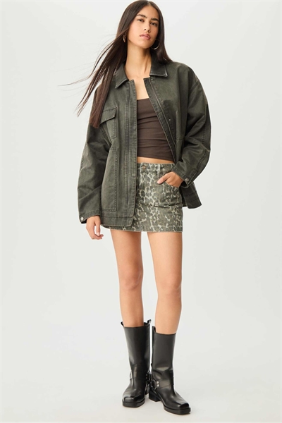 Оверсайз-куртка из вощеной ткани черного цвета артикул 151928997