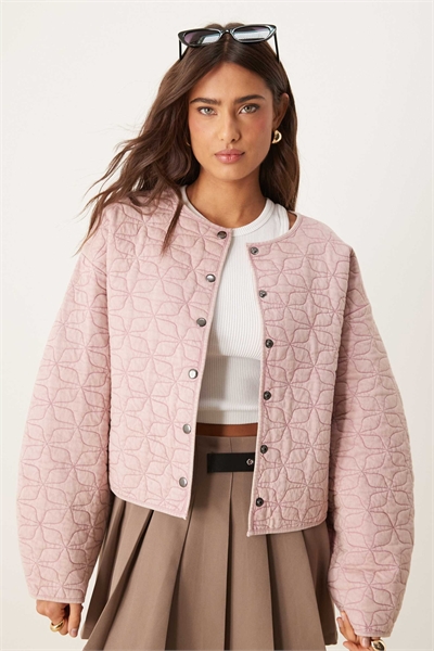 Свободная стеганая куртка с рукавами-коконами артикул 139589693